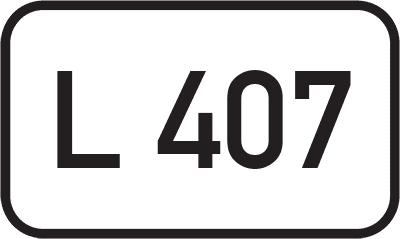Straßenschild Landesstraße L 407