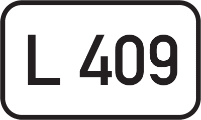 Straßenschild Landesstraße L 409