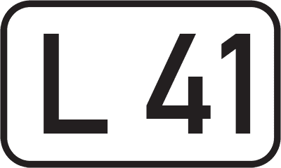 Straßenschild Landesstraße L 41