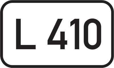 Straßenschild Landesstraße L 410