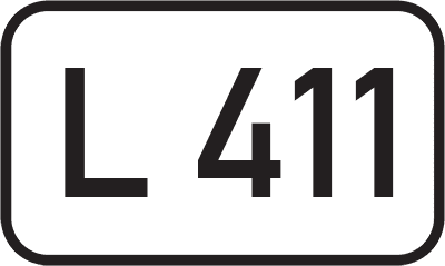 Straßenschild Landesstraße L 411
