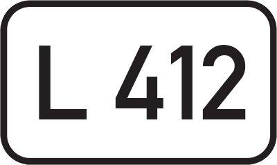 Straßenschild Landesstraße L 412