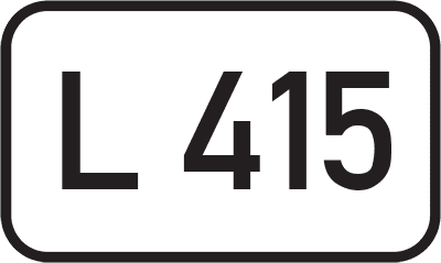 Straßenschild Landesstraße L 415