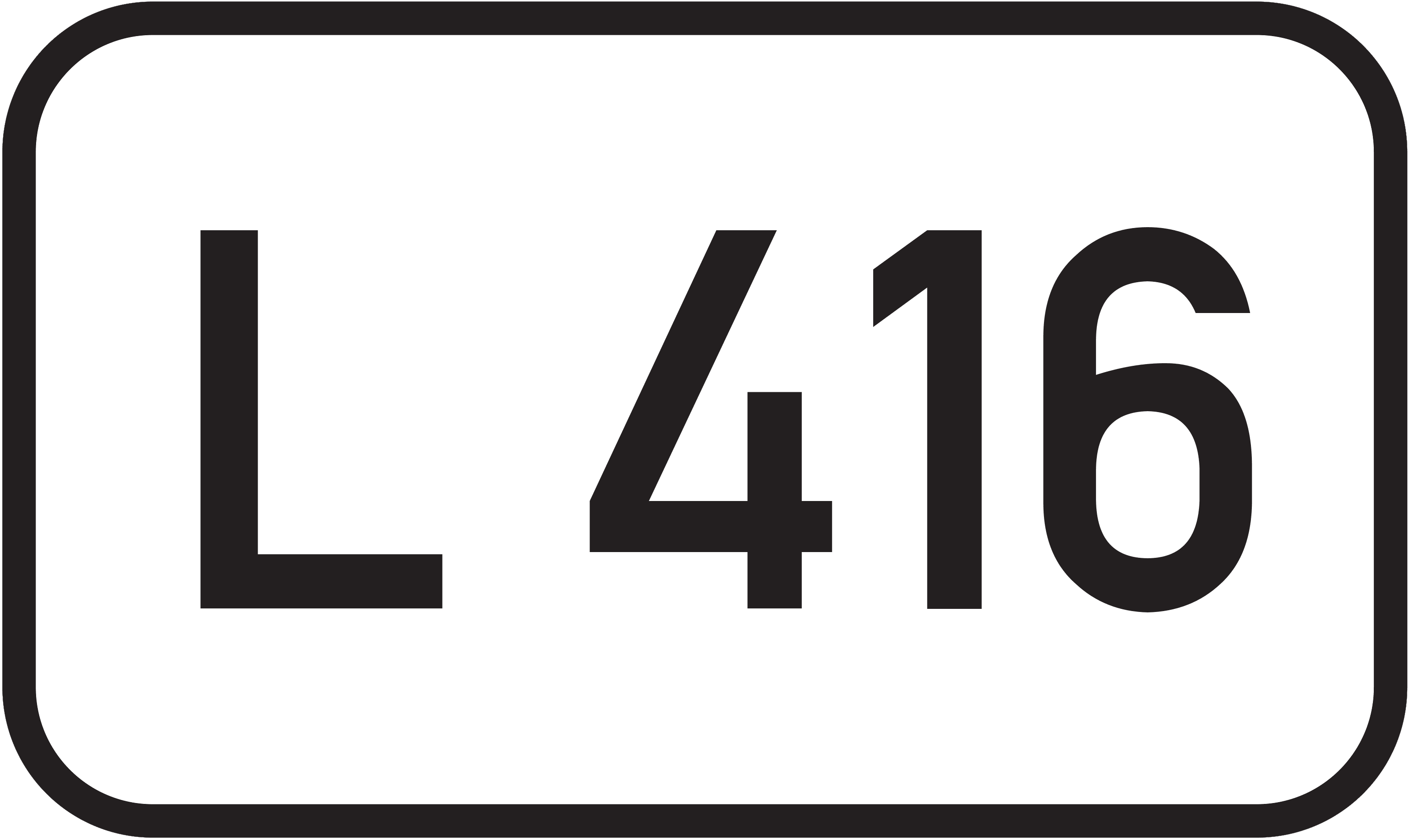 Straßenschild Landesstraße L 416