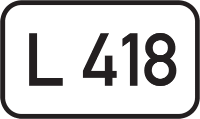 Straßenschild Landesstraße L 418