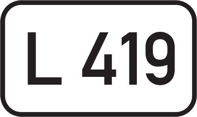 Straßenschild Landesstraße L 419