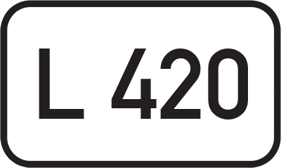 Straßenschild Landesstraße L 420