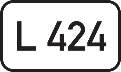 Straßenschild Landesstraße L 424