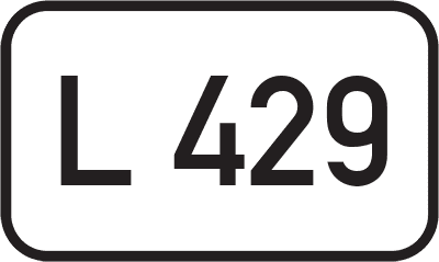 Straßenschild Landesstraße L 429