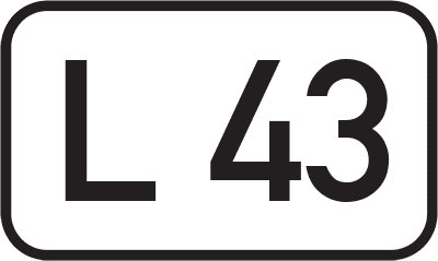Straßenschild Landesstraße L 43