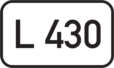 Straßenschild Landesstraße L 430