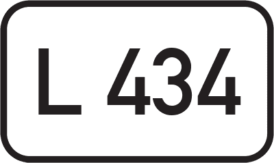 Straßenschild Landesstraße L 434