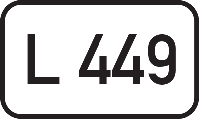 Straßenschild Landesstraße L 449