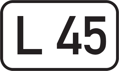 Straßenschild Landesstraße L 45
