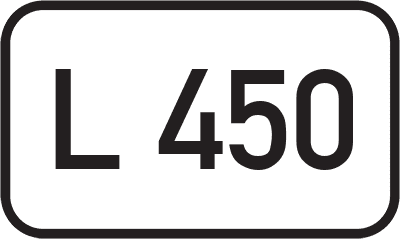 Straßenschild Landesstraße L 450