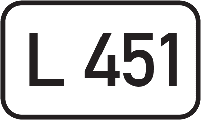 Straßenschild Landesstraße L 451