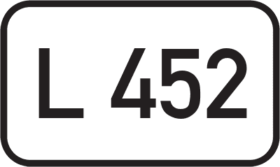 Straßenschild Landesstraße L 452