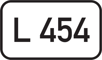 Straßenschild Landesstraße L 454