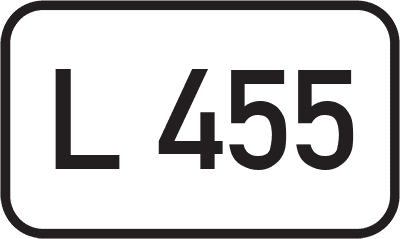 Straßenschild Landesstraße L 455