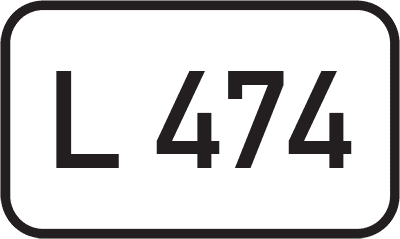 Straßenschild Landesstraße L 474