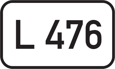 Straßenschild Landesstraße L 476