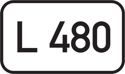 Straßenschild Landesstraße L 480