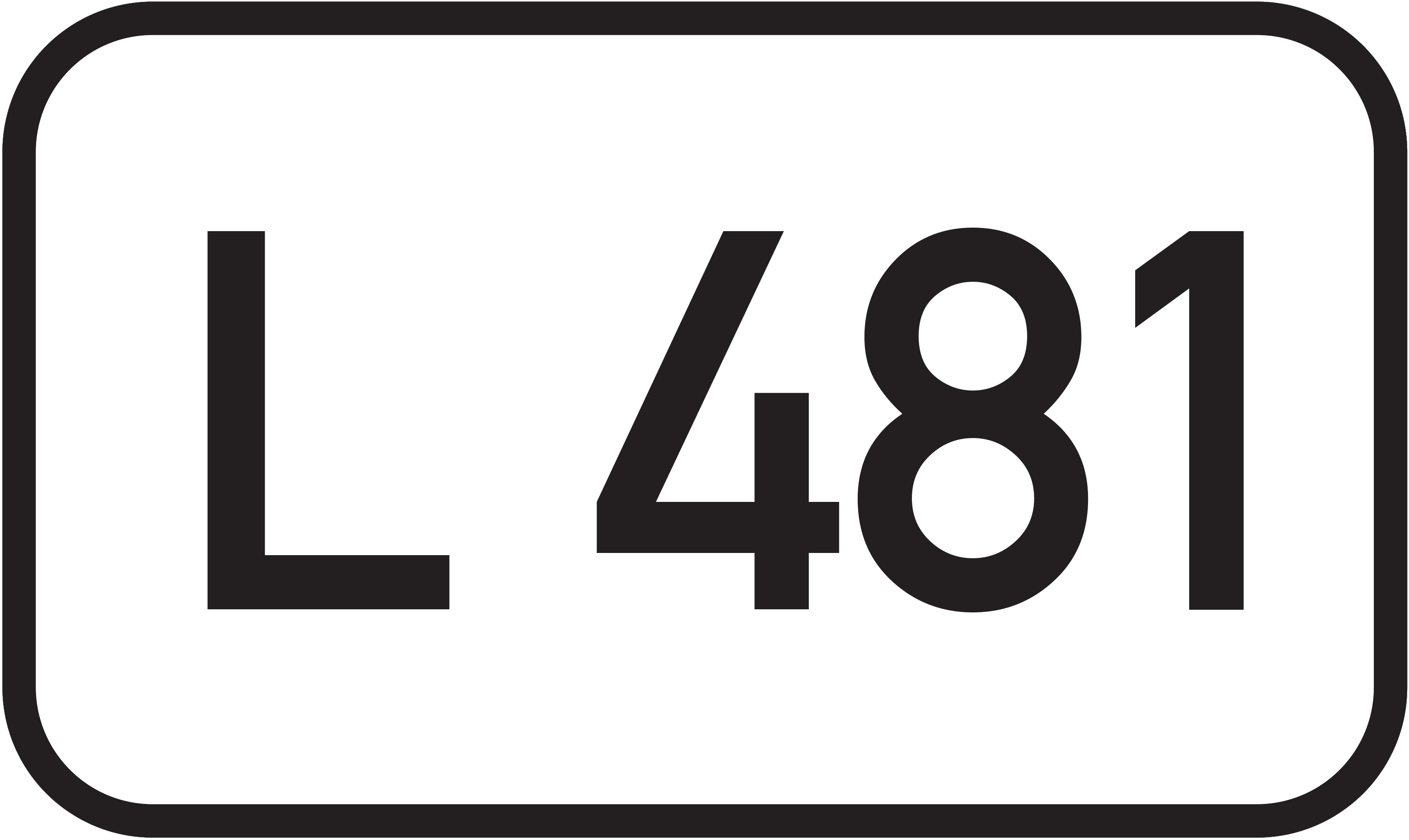 Straßenschild Landesstraße L 481