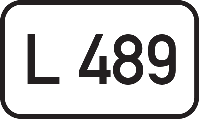 Straßenschild Landesstraße L 489
