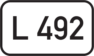 Straßenschild Landesstraße L 492