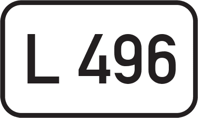 Straßenschild Landesstraße L 496