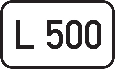 Straßenschild Landesstraße L 500
