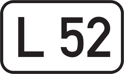 Straßenschild Landesstraße L 52
