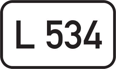 Straßenschild Landesstraße L 534