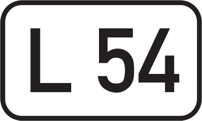 Straßenschild Landesstraße L 54