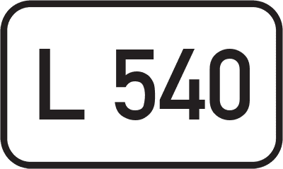 Straßenschild Landesstraße L 540