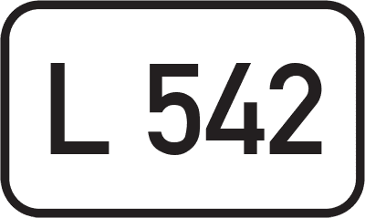 Straßenschild Landesstraße L 542
