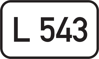 Straßenschild Landesstraße L 543
