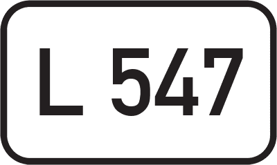 Straßenschild Landesstraße L 547