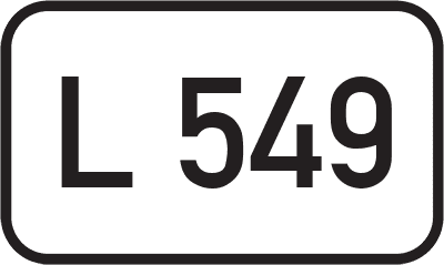 Straßenschild Landesstraße L 549
