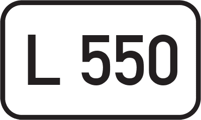 Straßenschild Landesstraße L 550