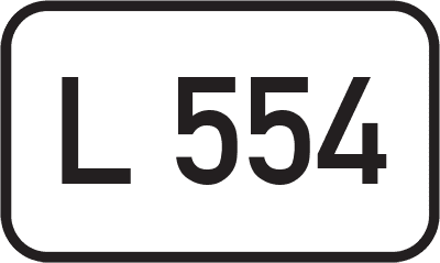 Straßenschild Landesstraße L 554