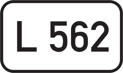 Straßenschild Landesstraße L 562