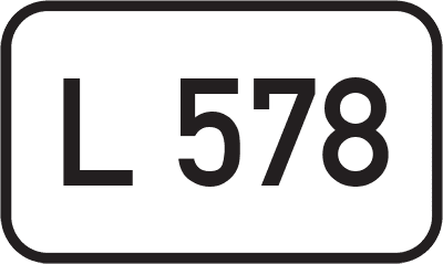 Straßenschild Landesstraße L 578