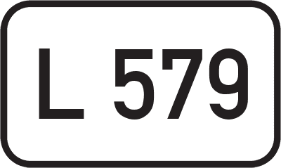 Straßenschild Landesstraße L 579