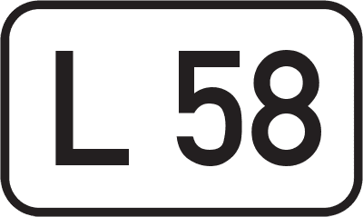 Straßenschild Landesstraße L 58