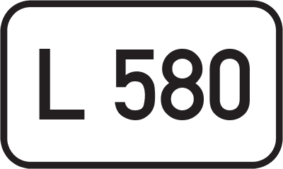 Straßenschild Landesstraße L 580