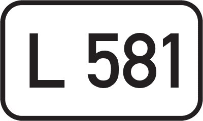 Straßenschild Landesstraße L 581
