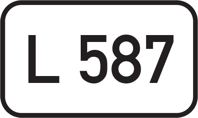 Straßenschild Landesstraße L 587