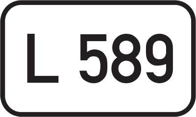 Straßenschild Landesstraße L 589