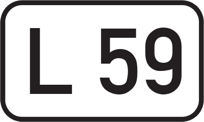 Straßenschild Landesstraße L 59